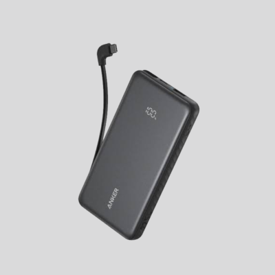 Anker Zolo 20K 22.5W Black Power Bank 20000Mah External Battery Built-In Cable