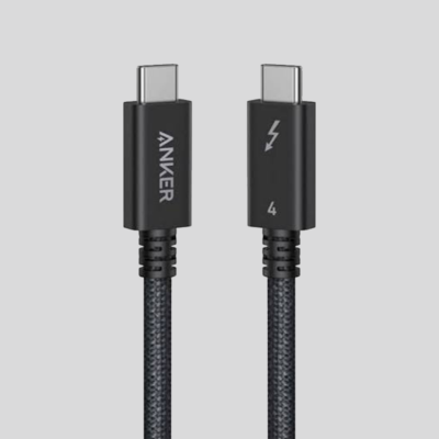 Anker 240W Black 3.3Ft Thunderbolt 40Gbps Cable  For Mobile Charging