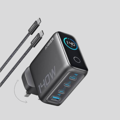 Anker Silver 140W 4Port Usb-C Charger For Mobile Phone