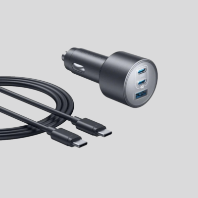 Anker 167.5W 3 Port Car Charger With Bundle Cable